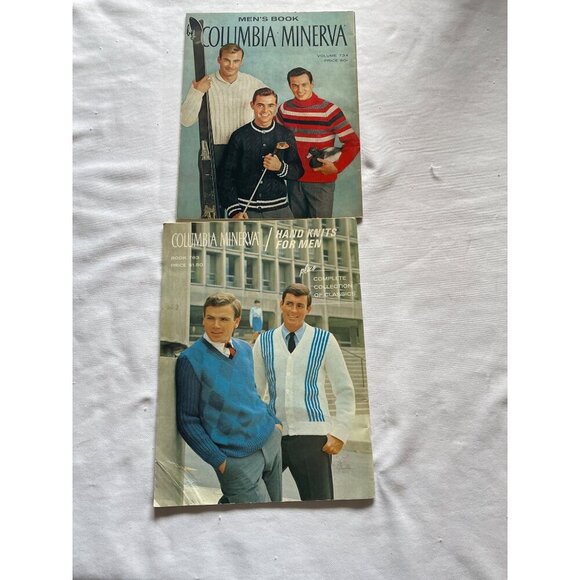 Vintage Columbia Minerva Mens Knitting Pattern Books Vol 124 & 798 For Classic S - Picture 2 of 14